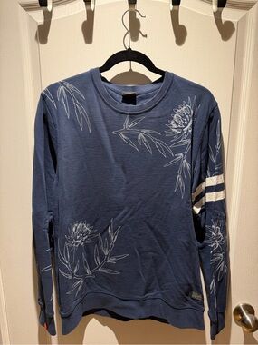 Jack & Jones Navy Blue Floral Crew Sweatshirt